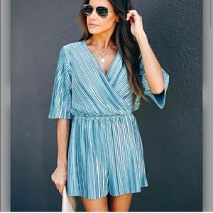 Pirouette Velvet Plisse Romper